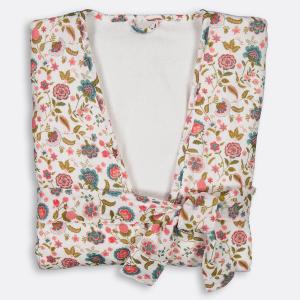 Albornoz kimono de gasa de algodón forrado de rizo, Shirley