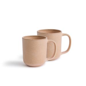 Lote de 2 mugs de gres esmaltado, Gandra