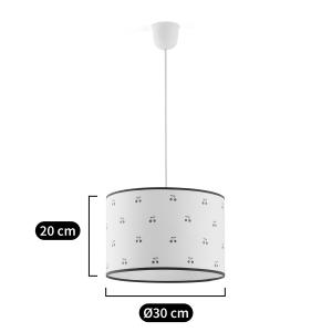 Lámpara de techo / pantalla estampada Ø30 cm, Griotte