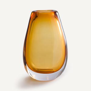 Jarrón de vidrio soplado de la manera tradicional, Al. 26,5…