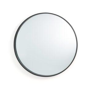 Espejo redondo negro Ø80 cm, Alaria