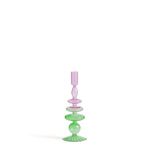 Candelabro de vidrio coloreado de 26,5 cm de altura, modelo…