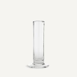 Jarrón cilíndrico recto de cristal, Al. 24 cm, Stille