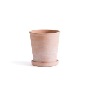Jardinera de cerámica con platillo Ø15,5cm, Argilo