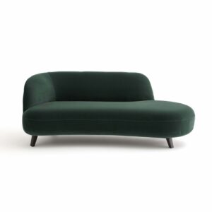 Sofá chaise longue de terciopelo, Rosebury diseño de E.Gall…