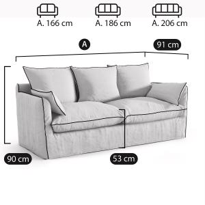 Funda de sofá de lino/algodón ODNA