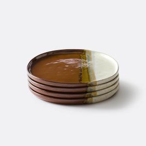 Lote de 4 platos de postre de gres esmaltado reactivo Aliza…