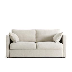 Sofá cama de 3 plazas de algodón/lino, Néo Kinkajou