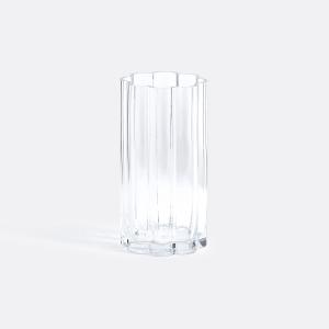 Jarrón de vidrio transparente, altura 25 cm, Helia