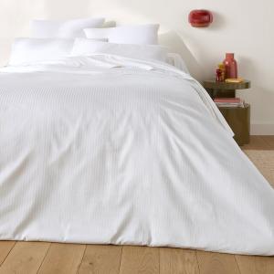 Funda de almohada de satén de algodón, OPALE a rayas