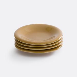 Lote de 4 platos de postre, cerámica gres esmaltada, Toria