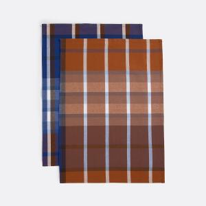 Juego de 2 paños de cocina de algodón tejido teñido, Selwyn…