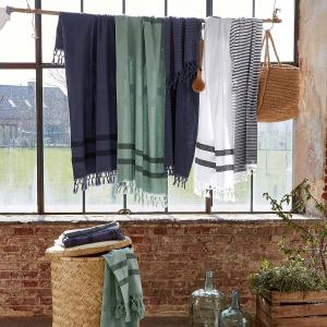 Toalla fouta orgánica, forrada de felpa Antalya