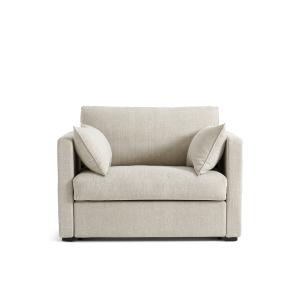 Sofá cama de 2 plazas de algodón/lino, Néo Kinkajou