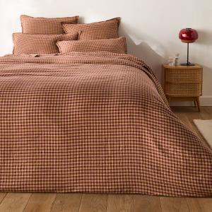 Funda de almohada de lino lavado, Acélie Bordeaux