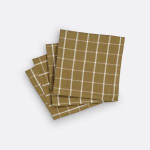 Juego de 4 servilletas de algodón lavado, Hortense