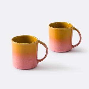 Juego de 2 tazas en gres esmaltado reactivo, Ikora