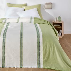 Colcha de cama a rayas, algodón tejido teñido, Sereco