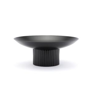 Cuenco con pedestal de hierro negro, Carila