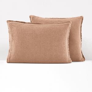 Funda de almohada de lino lavada, punto escalera, Linot