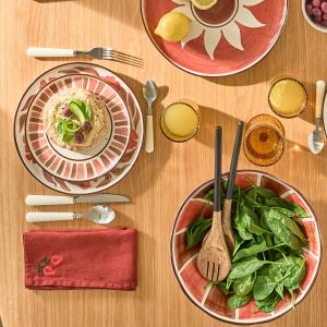 Lote de 2 servilletas de mesa de lino lavado y bordadas, Lo…