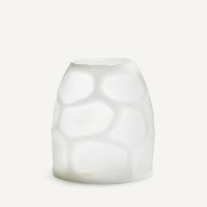 Jarrón de cristal esmerilado, H20 cm, Arca