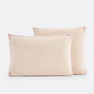 Funda de almohada con dos caras, gasa de algodón/lino, Thes…