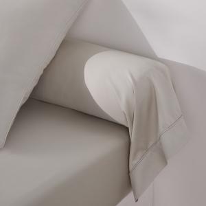 Funda de almohada de satén de algodón liso, Opale