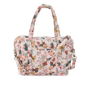 Bolso cambiador de gasa de algodón estampada, Callas