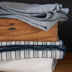 Mantel de lino/algodón lavado Lacanau