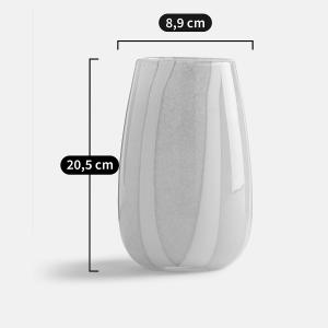 Jarrón de vidrio a rayas, Malco