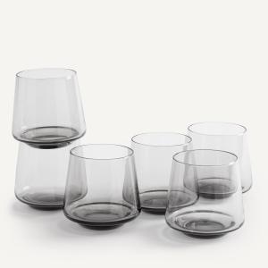 Juego de 6 vasos de agua, modelo bajo, Spiga