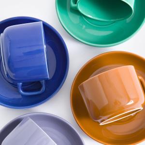 Juego de 4 tazas y platillos de cerámica Gres, Vetori