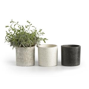 Juego de 3 maceteros de terrazo Ø12 cm BOHAM