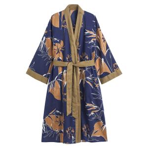 Albornoz kimono de gasa de algodón, Kalang
