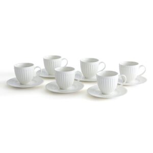 Lote de 6 tazas de té y platitos, Jewely