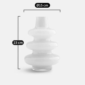 Jarrón de vidrio, altura 23 cm, Olia