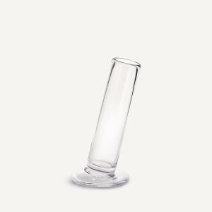 Jarrón de cristal cilíndrico inclinado Al. 24 cm, Stille