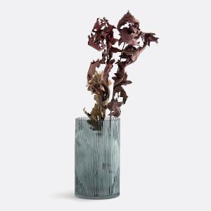 Jarrón vidrio agrietado recto Al.22,5 cm, Afa