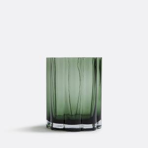 Jarrón de vidrio ámbar, altura 20 cm, Helia