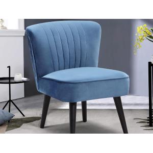 Sillón de terciopelo verde azulado SHEILA - Venta Unica