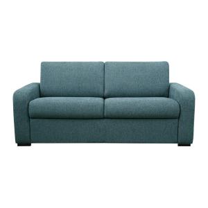 Sofá cama de 3 plazas de tela tipo italiano azul BEVIS - Co…