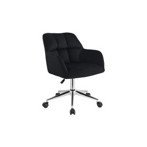 Silla de escritorio - Terciopelo - Negro - Altura ajustable…