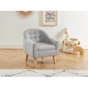 Sillón para niños de tela gris CASORLA - Venta Unica