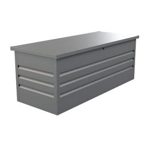 Arcón de jardín de acero galvanizado gris TOMASO - volumen…