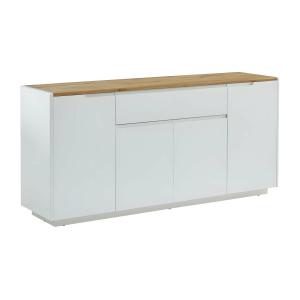 Aparador AMANI - 4 puertas y 1 cajón - MDF lacado blanco -…