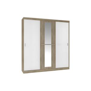 Armario  - 3 puertas correderas - Largo 205 cm - Natural y…