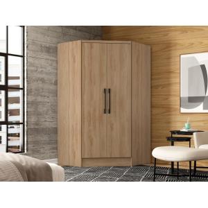 Armario esquinero de 2 puertas - L101 cm - Color: natural -…