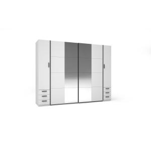 Armario con 6 cajones y 4 puertas - Con espejo - L270 cm -…