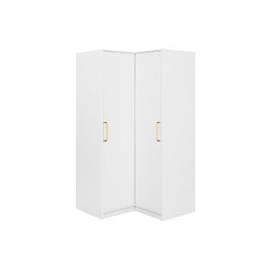 Armario esquinero 2 puertas - L115 cm - Blanco - LIZANDRO